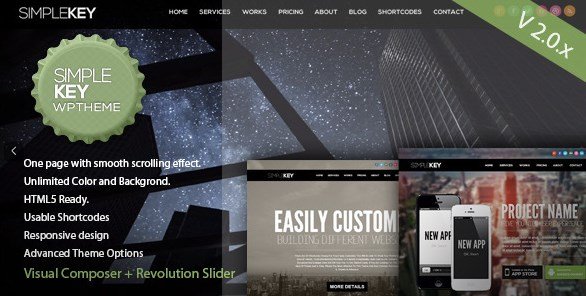 SimpleKey - One Page Portfolio WordPress Theme SimpleKey - One Page Portfolio WordPress Theme