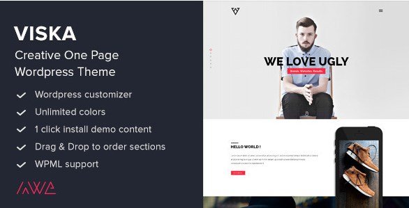 Viska - Creative One Page WordPress Theme Viska - Creative One Page WordPress Theme