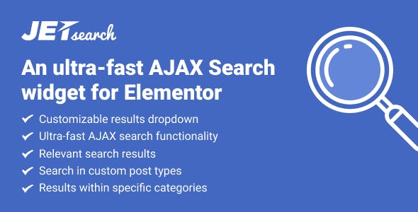 JetSearch – The Fastest AJAX Search For Elementor