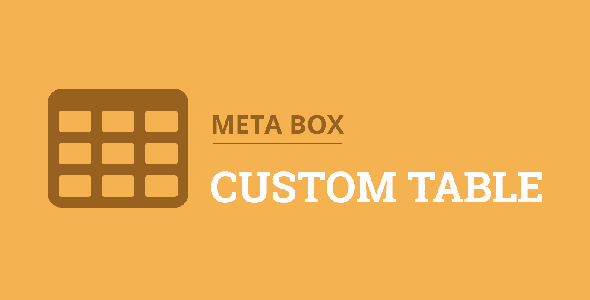 Meta Box Custom Table Meta Box Custom Table