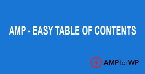 Easy Table Of Contents For AMP Easy Table Of Contents For AMP