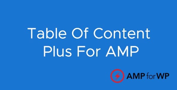 Table Of Content Plus For AMP