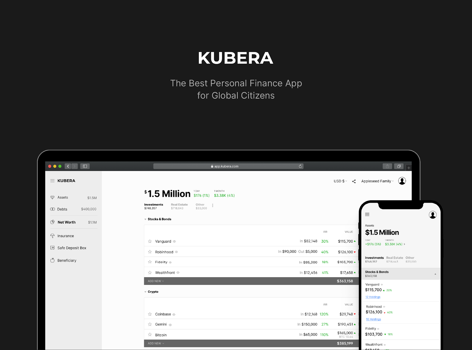 Kubera: The Best Personal Finance App for Global Citizens
