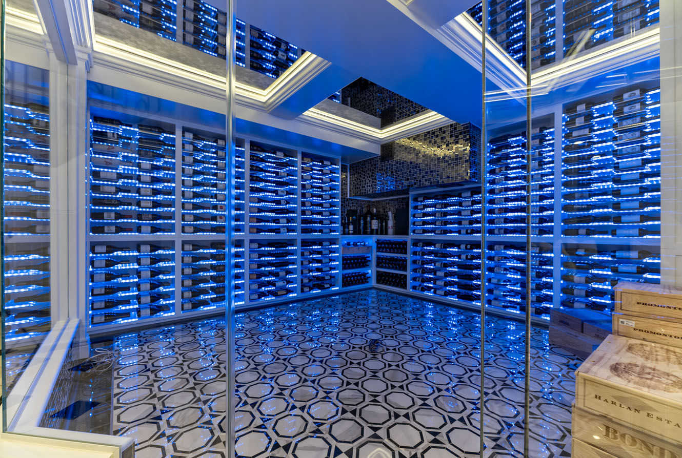 Modern Vegas-Style Custom Wine Room - Joseph & Curtis