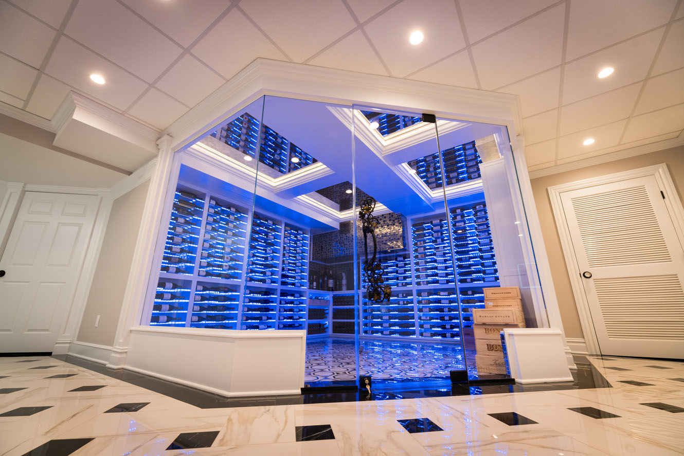 Modern Vegas-Style Custom Wine Room - Joseph & Curtis