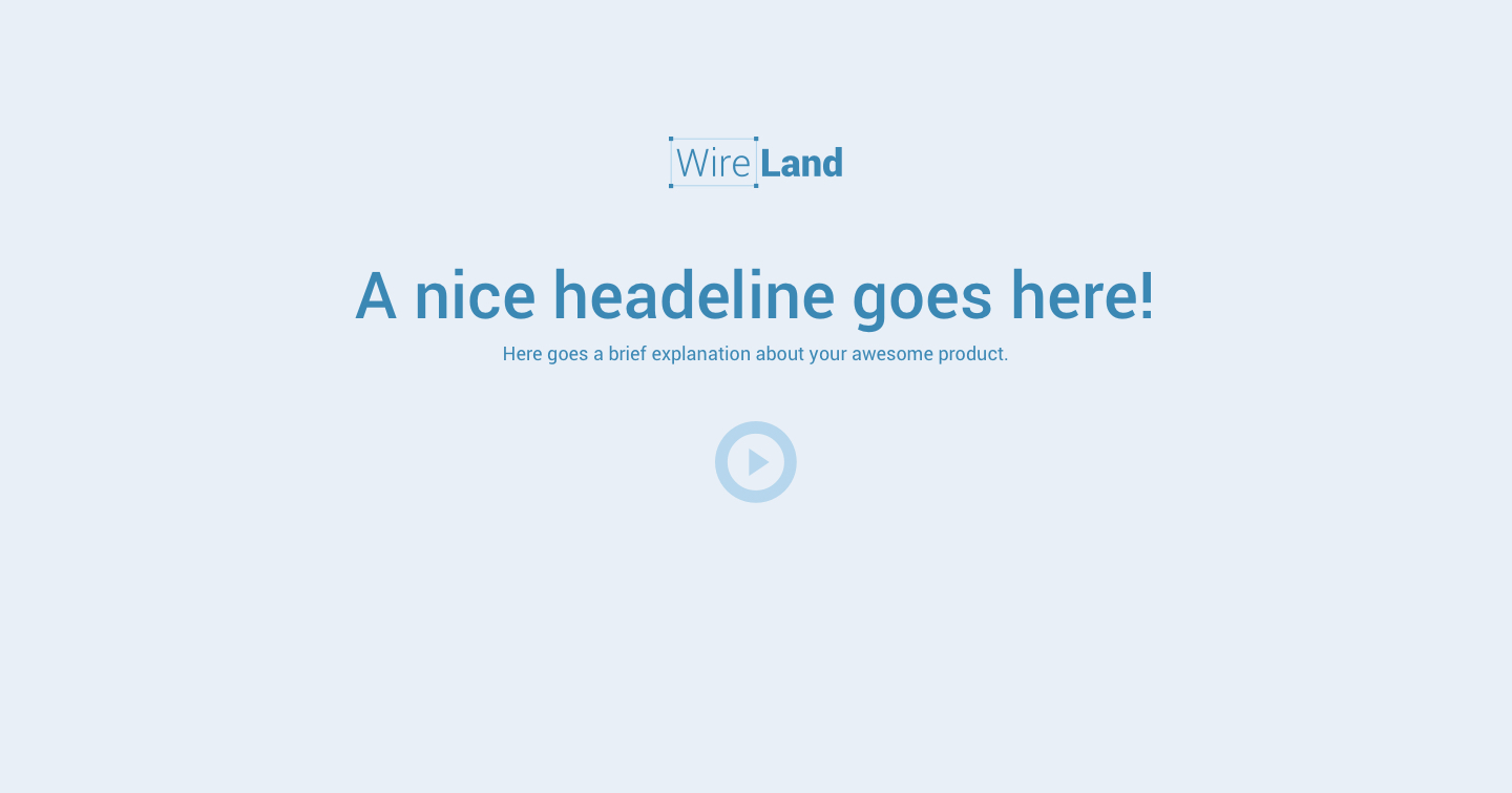 Wireframe for web