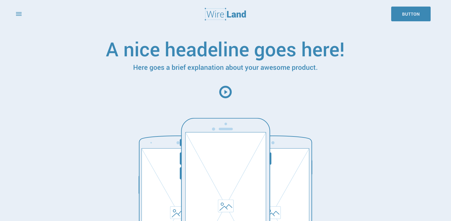 Wireframe for web