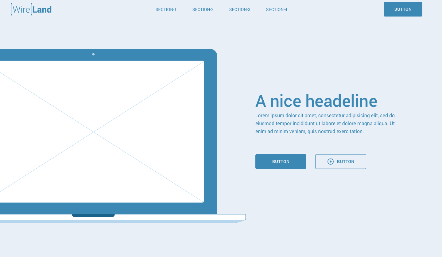 Wireframe for web