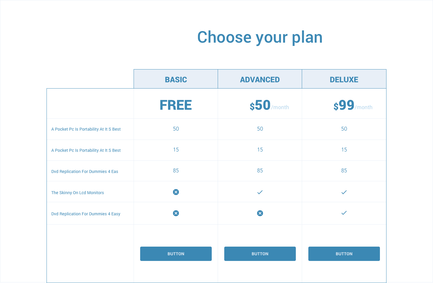 Wireframe for web