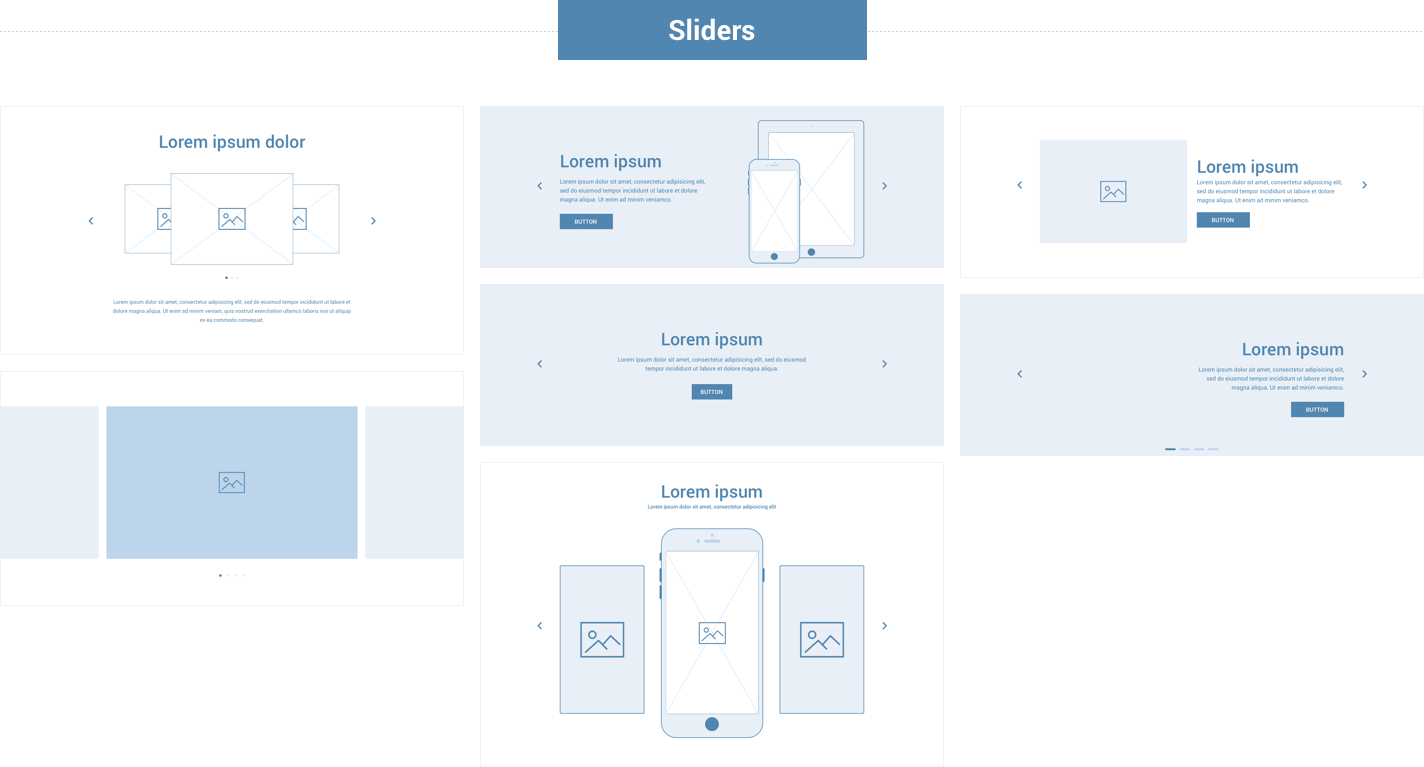 Wireframe for web - Slider