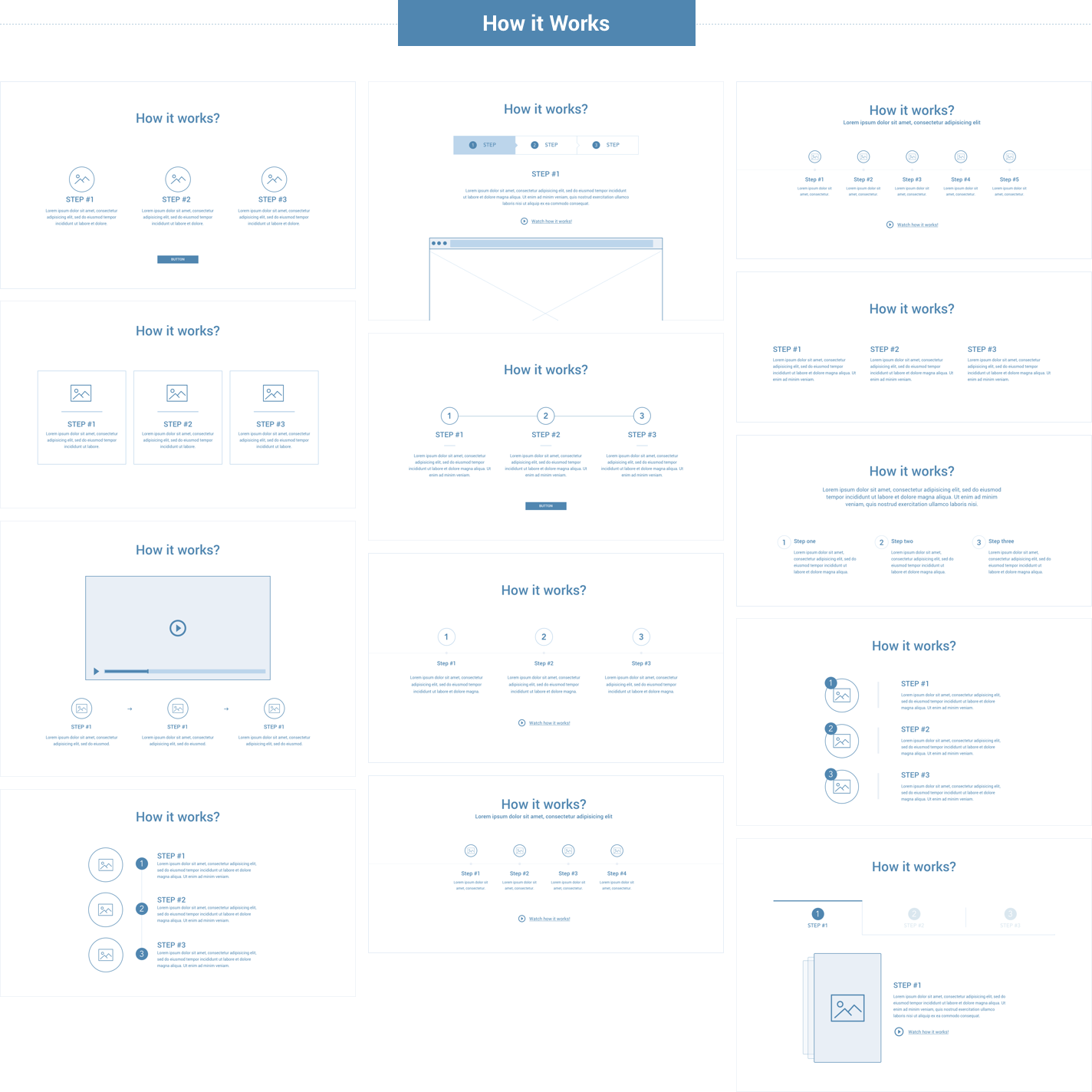 Wireframe for web - How It works