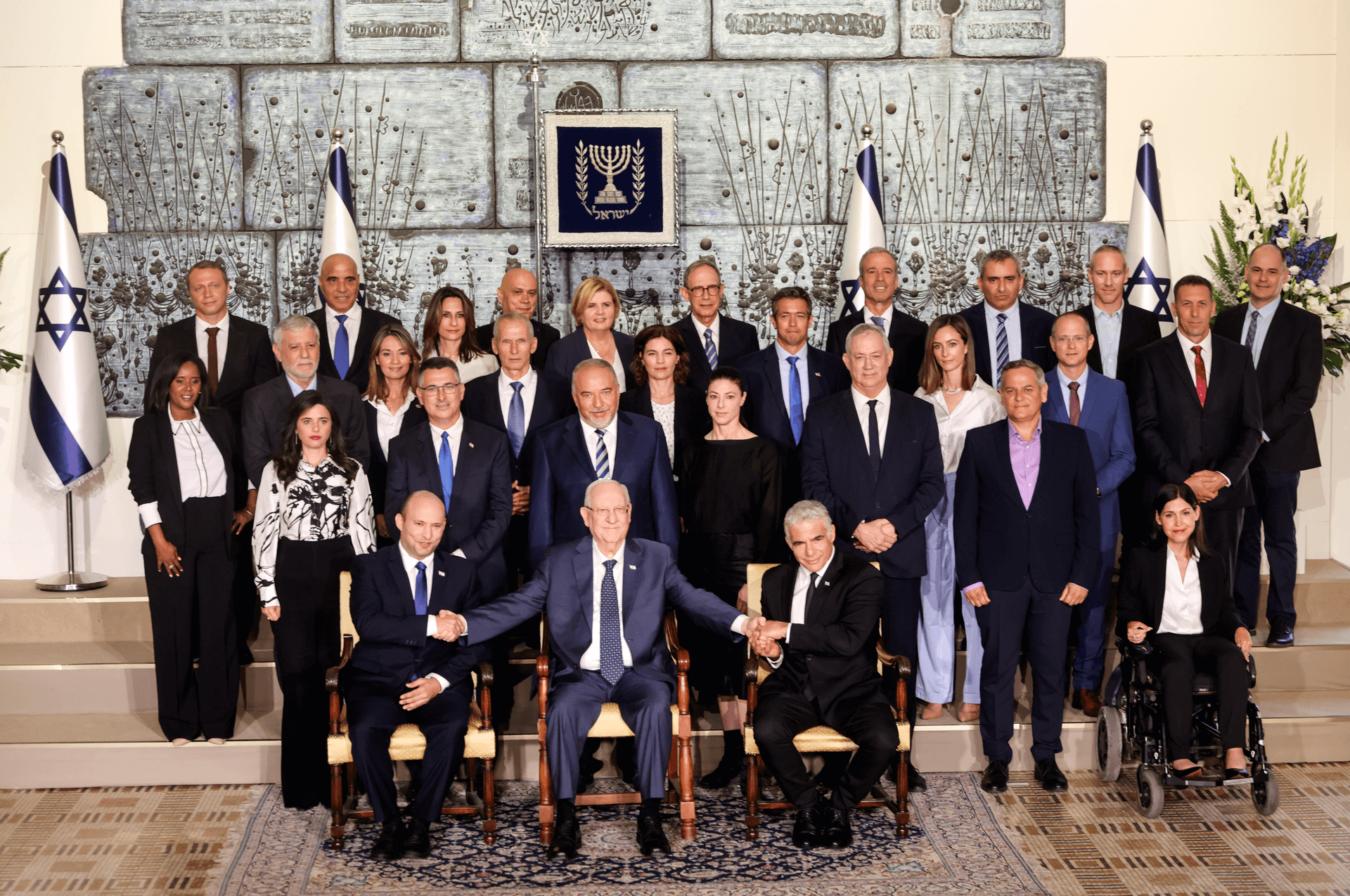 ממשלת ישראל ה-36, השבוע בבית הנשיא. צילום: רויטרס