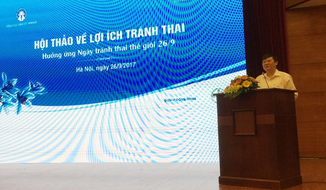 Thứ trưởng Bộ Y tế, ông Nguyễn Viết Tiến cho biết nếu chi 1 USD cho kế hoạch hóa gia đình thì sẽ tiết kiệm được 31 USD chi cho xã hội (Ảnh: T.P)
