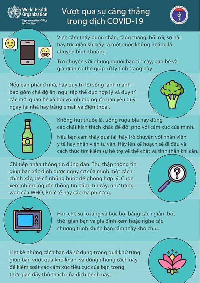 Sống lành mạnh, giữ vệ sinh thật tốt, vượt qua căng thẳng để chiến đấu với dịch COVID-19 - Ảnh 8.