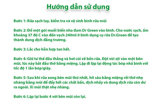 Bình rửa mũi Dr Green giúp bạn phòng bệnh hơn chữa bệnh - Ảnh 3.