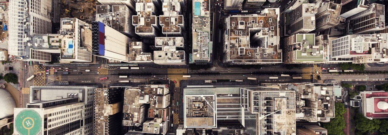 city blocks aerial