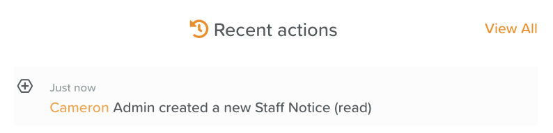 Recent actions