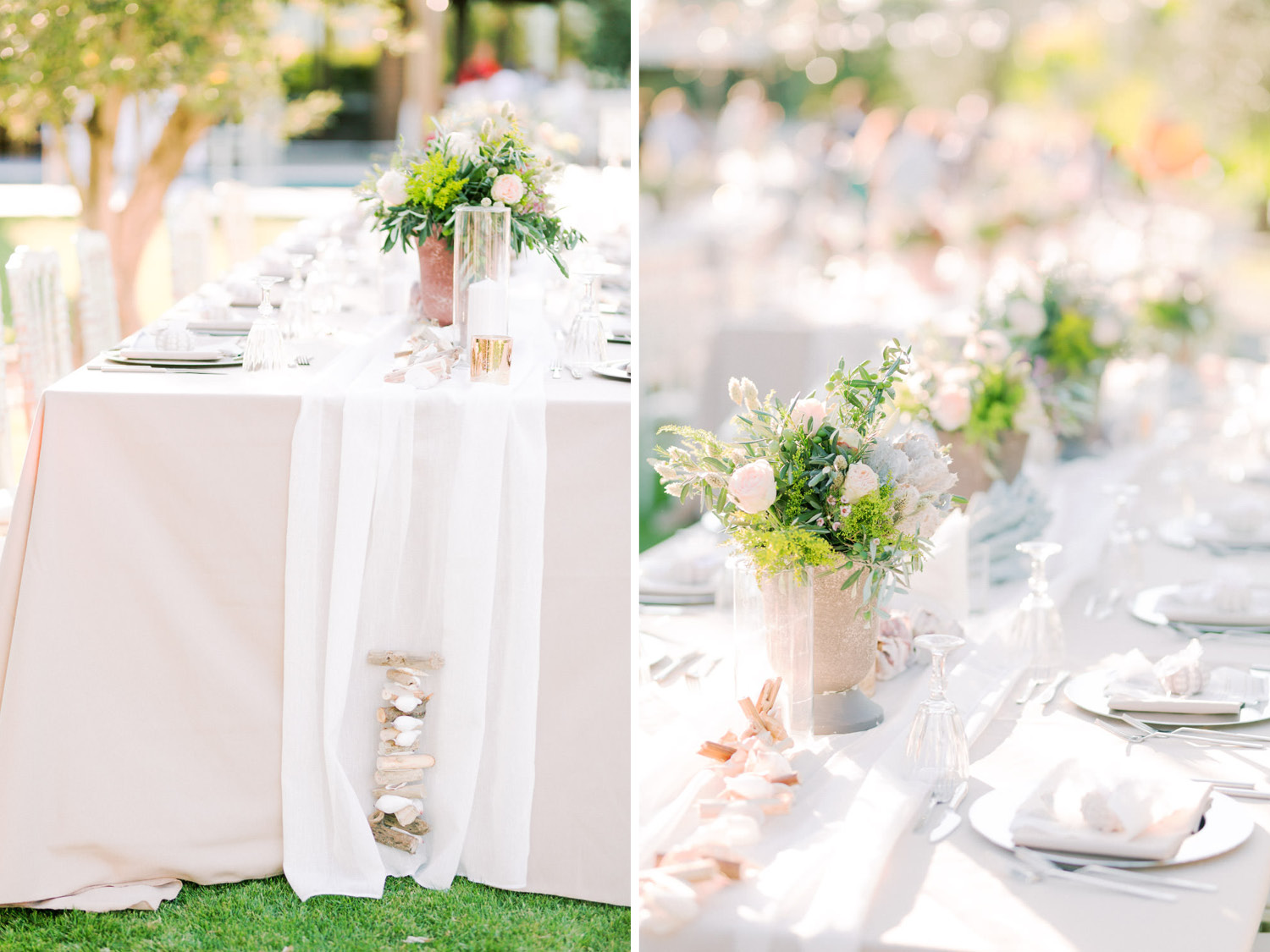 Mediterranean Seaside Wedding Table Design
