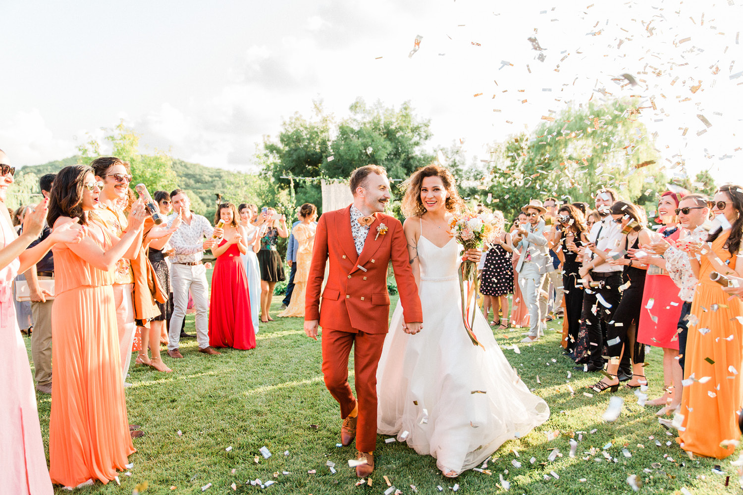 Colorful Countryside Wedding Ceremony