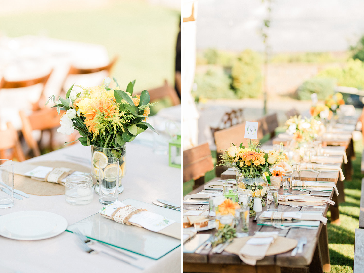 Colorful Countryside Wedding Table Design