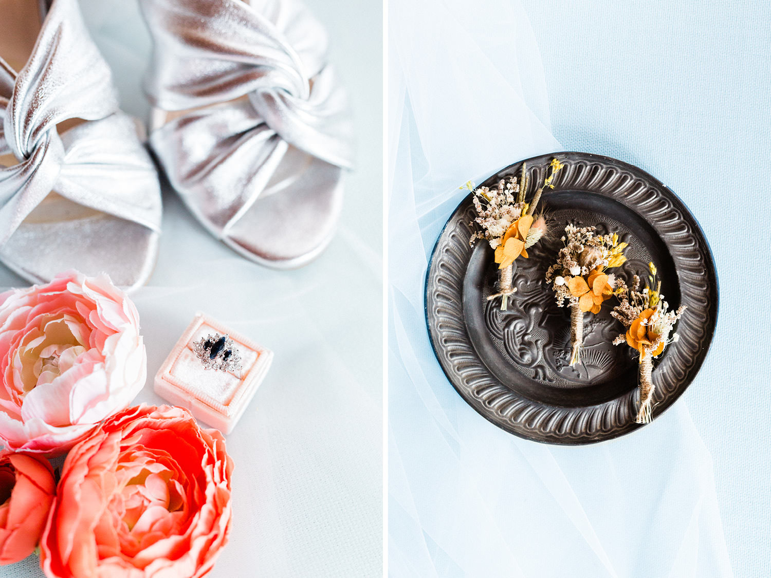 Colorful Countryside Wedding Flat Lay