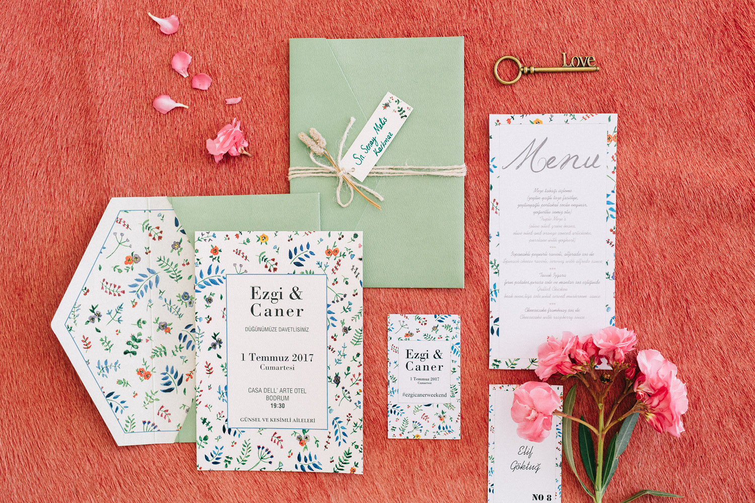 Casa Dell'Arte Bodrum Wedding Flat Lay