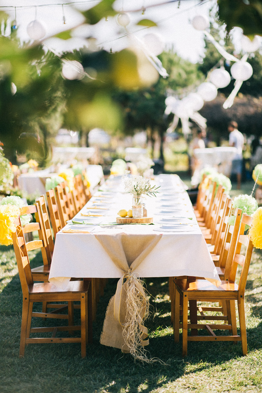 Bozcaada Wedding Table Setup