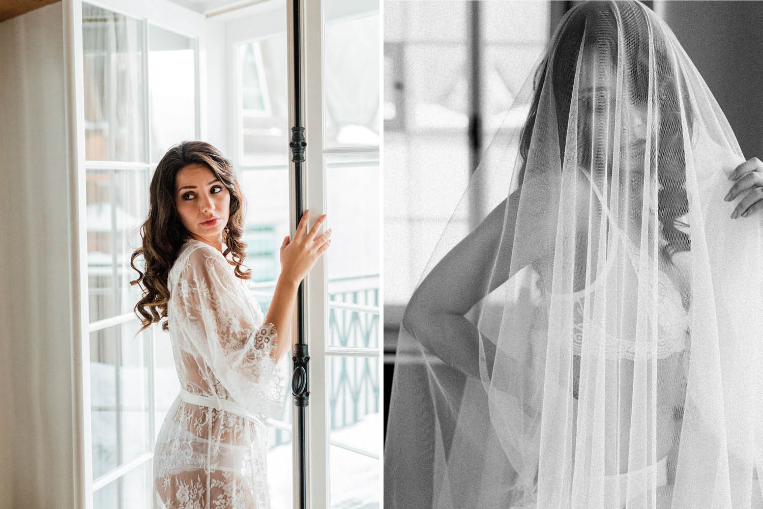 French Farm House Inspired Wedding in Quebec Auberge Saint-Antoine - Bridal Boudoir