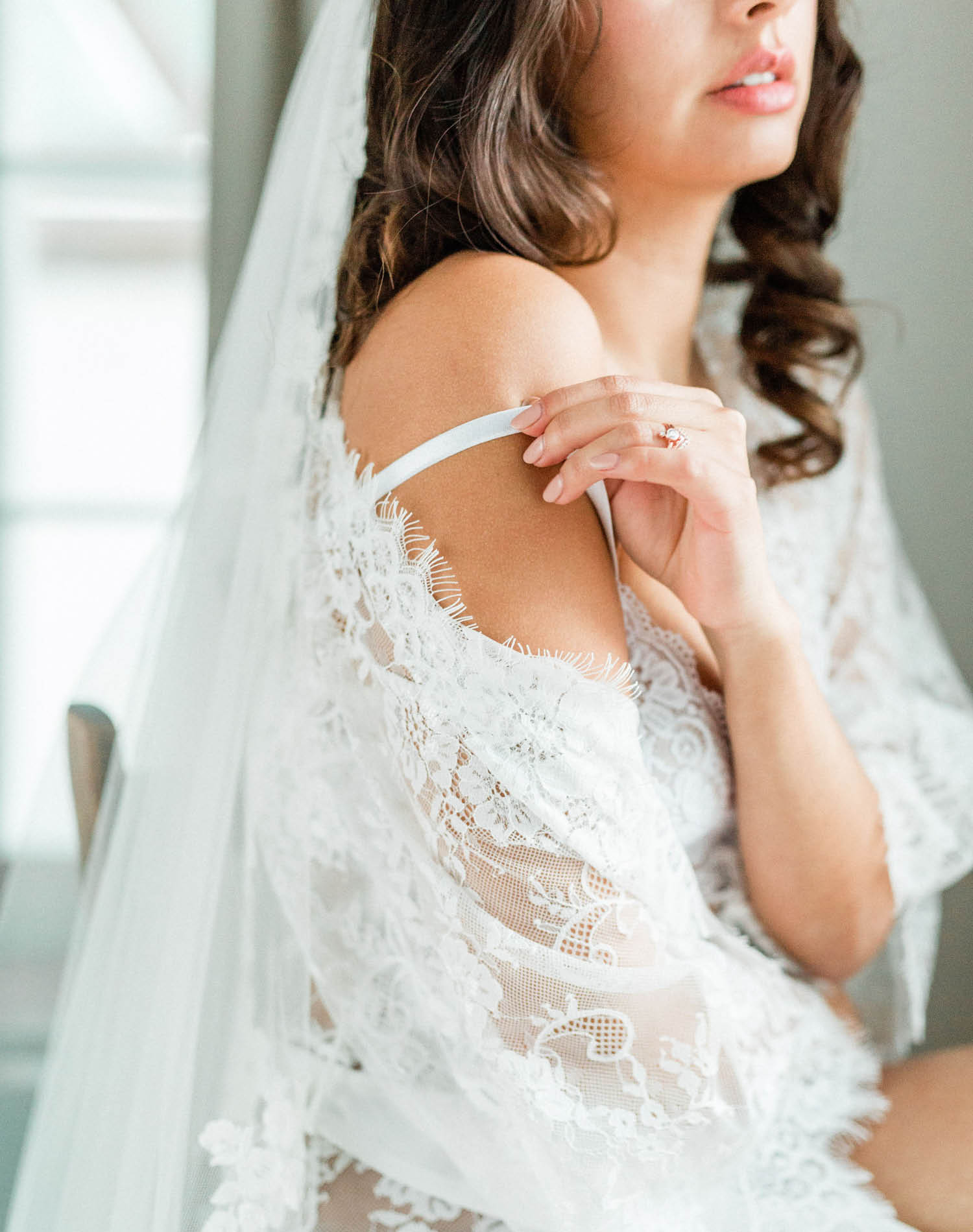 French Farm House Inspired Wedding in Quebec Auberge Saint-Antoine - Bridal Boudoir