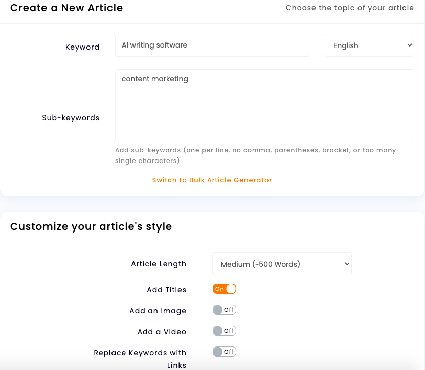 article forge ui