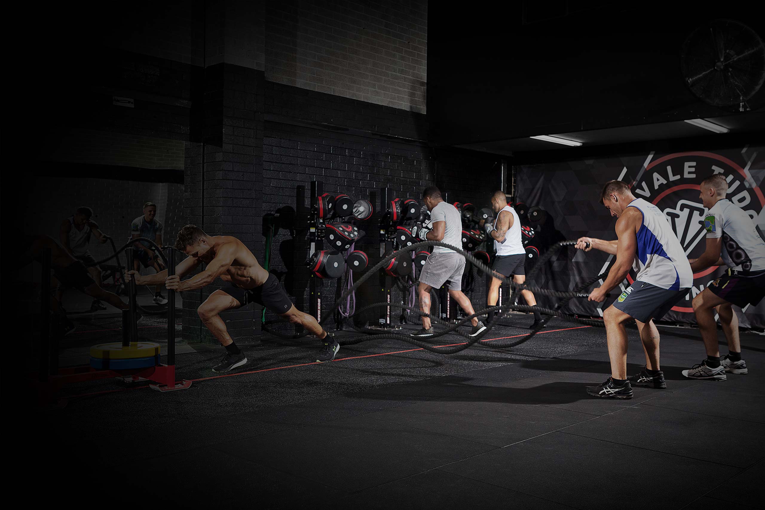 Sporting team training in gym at Vale Tudo Training