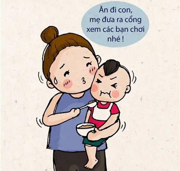 Chỗ ăn không cố định khiến bé thích khám phá và bỏ ăn