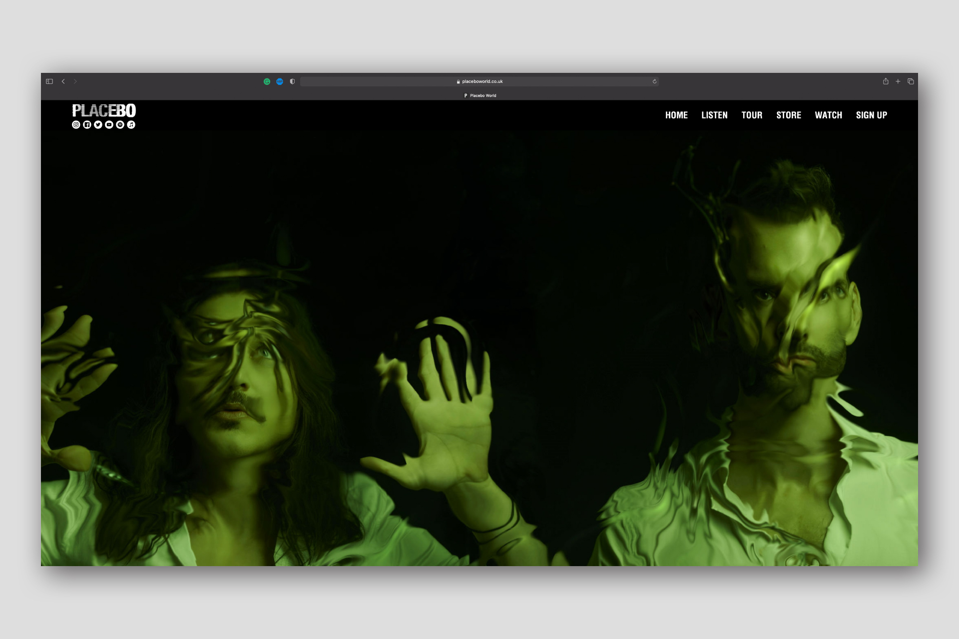 placebo, flower up, placebo band, website, web design, graphic design