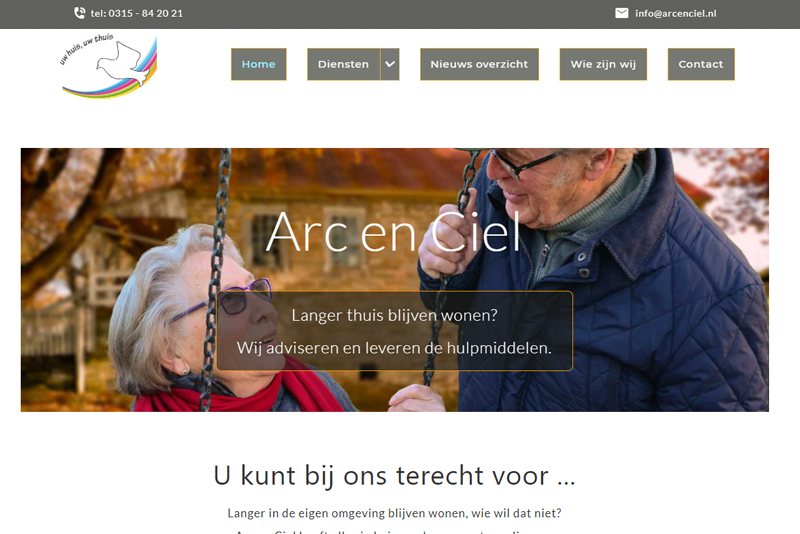 screenshot website arc en ciel