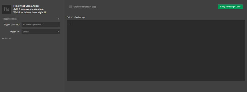 class adder webpagina