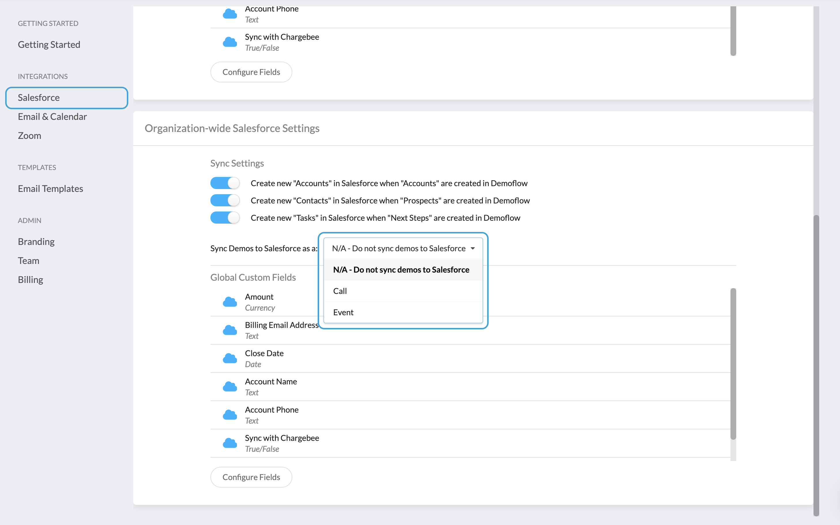 salesforce sync