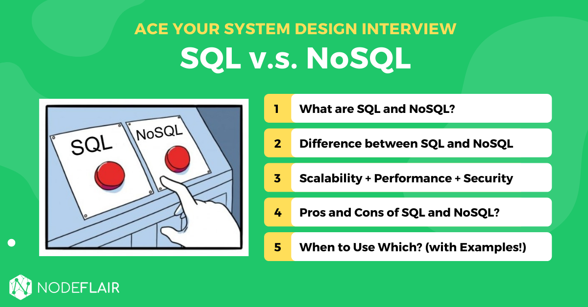 SQL vs NoSQL Databases | O(1) System Design Interview Guide