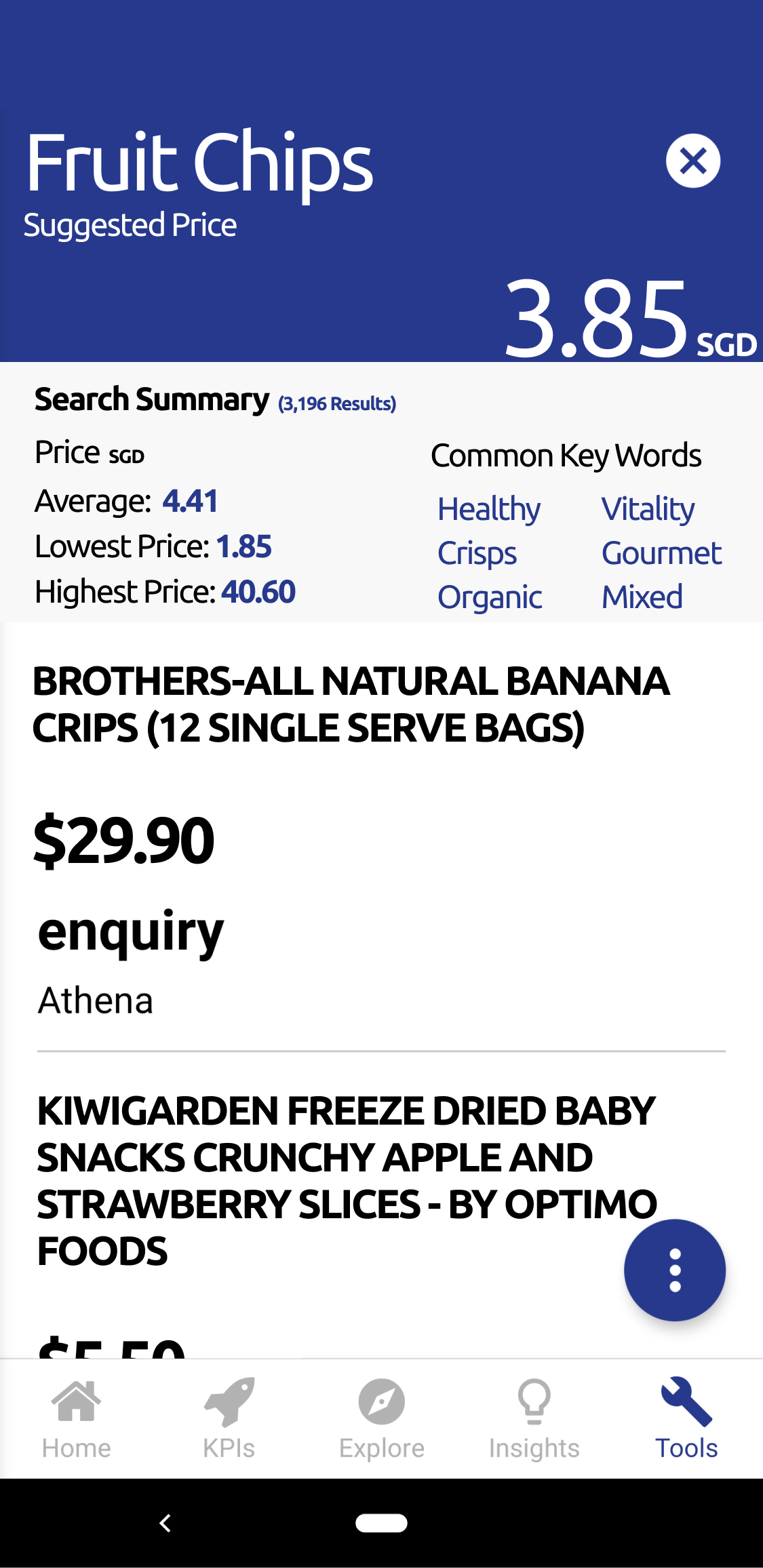 pricing intelligence screenshot of Konigle