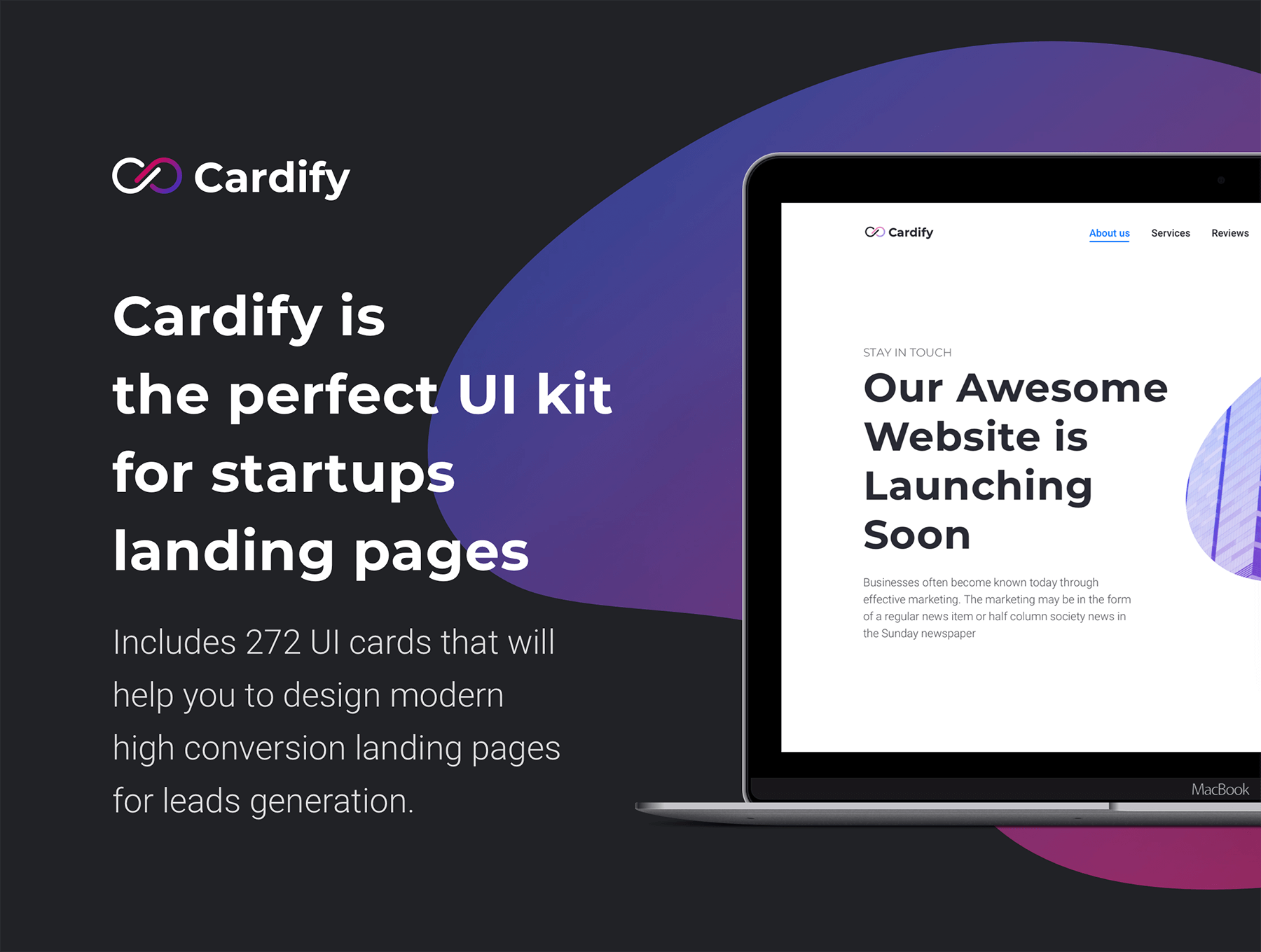 Cardify Startup for landing pages