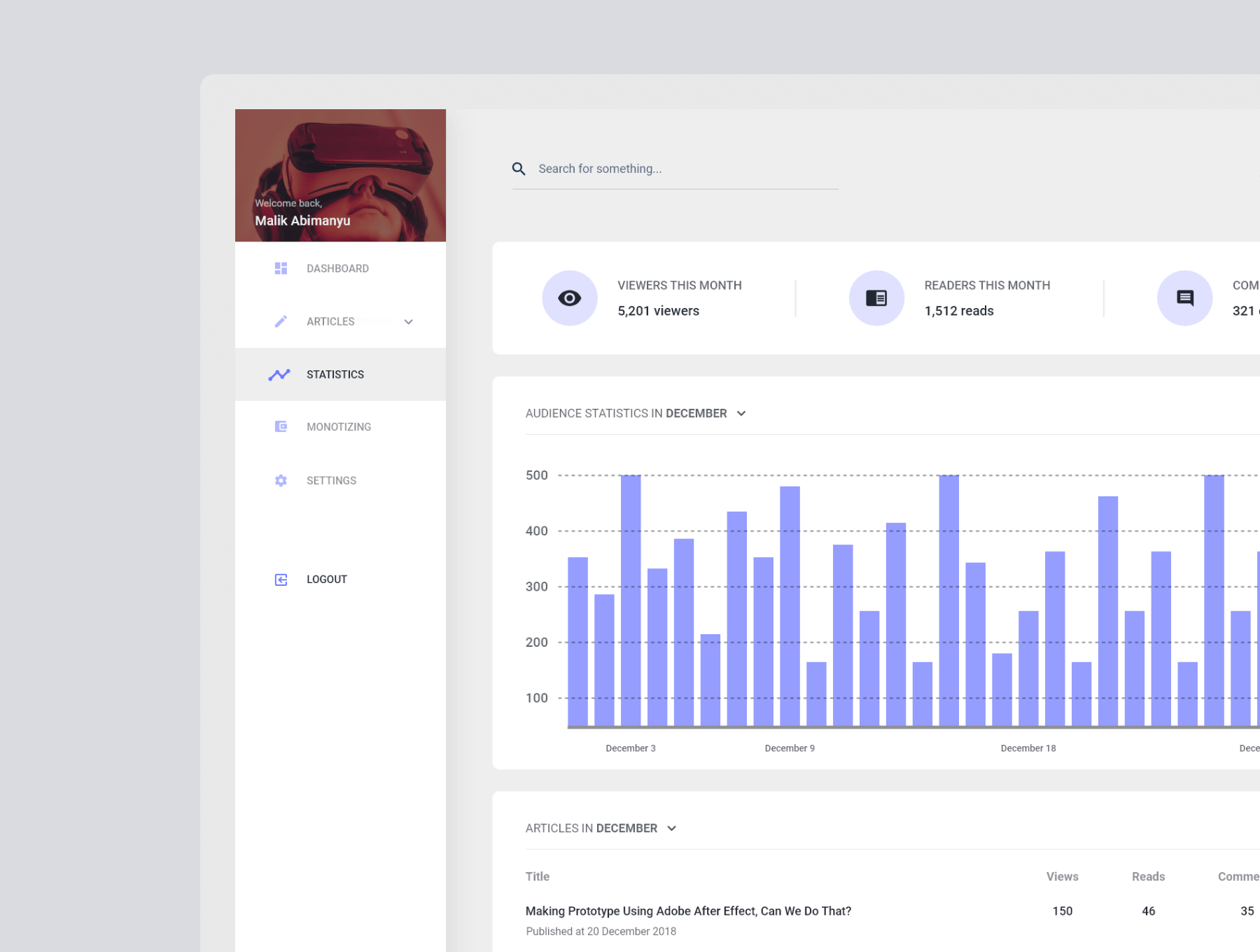 Blogger Dashboard