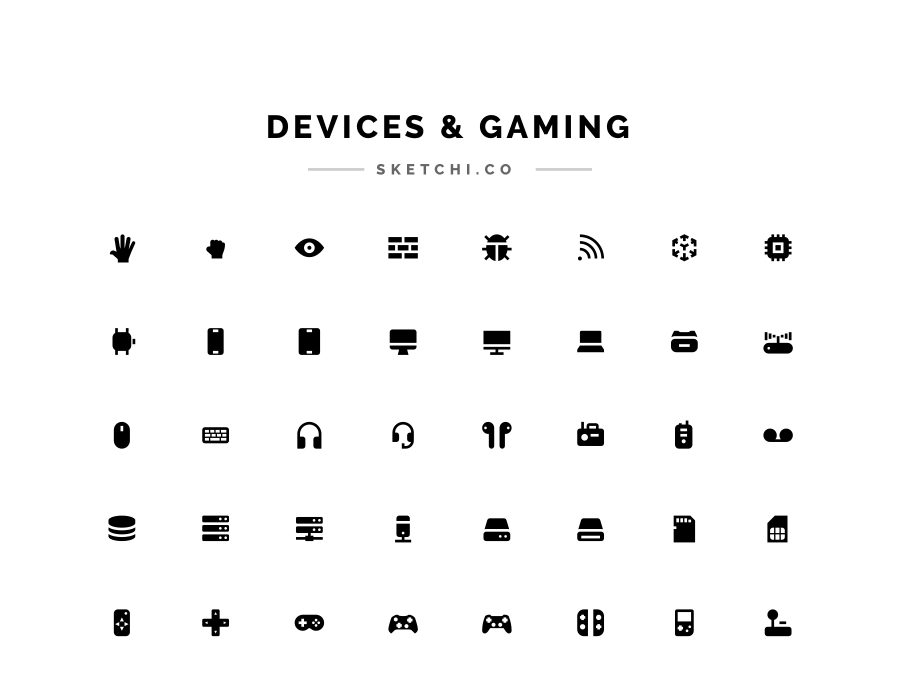 Devices and gaming icons