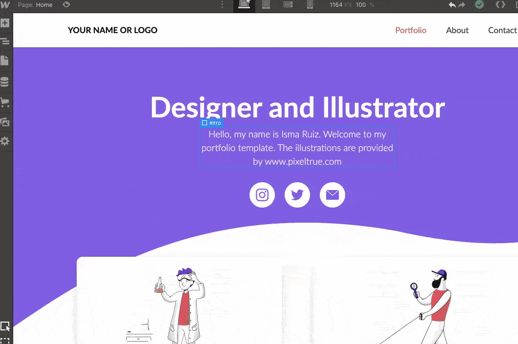 Drag element in canvas