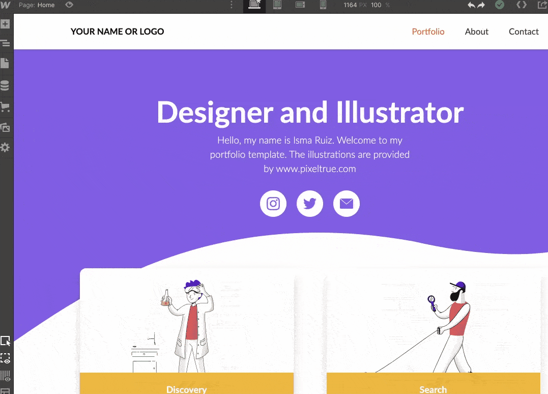 How to write designer name
