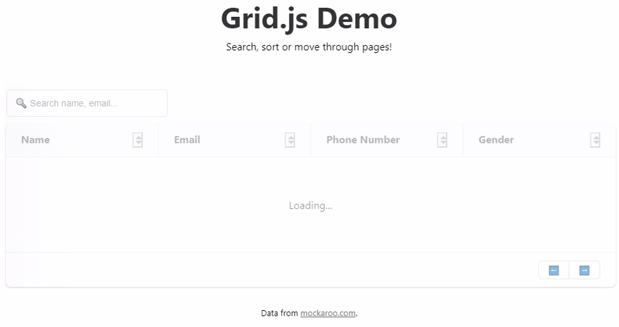 Grid.js Demo