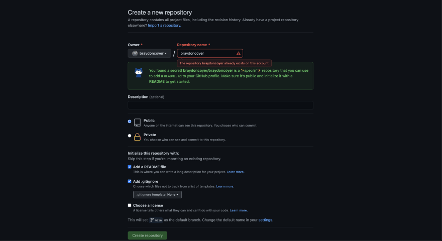 Create GitHub Repo