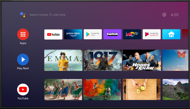 Android TV screenshot