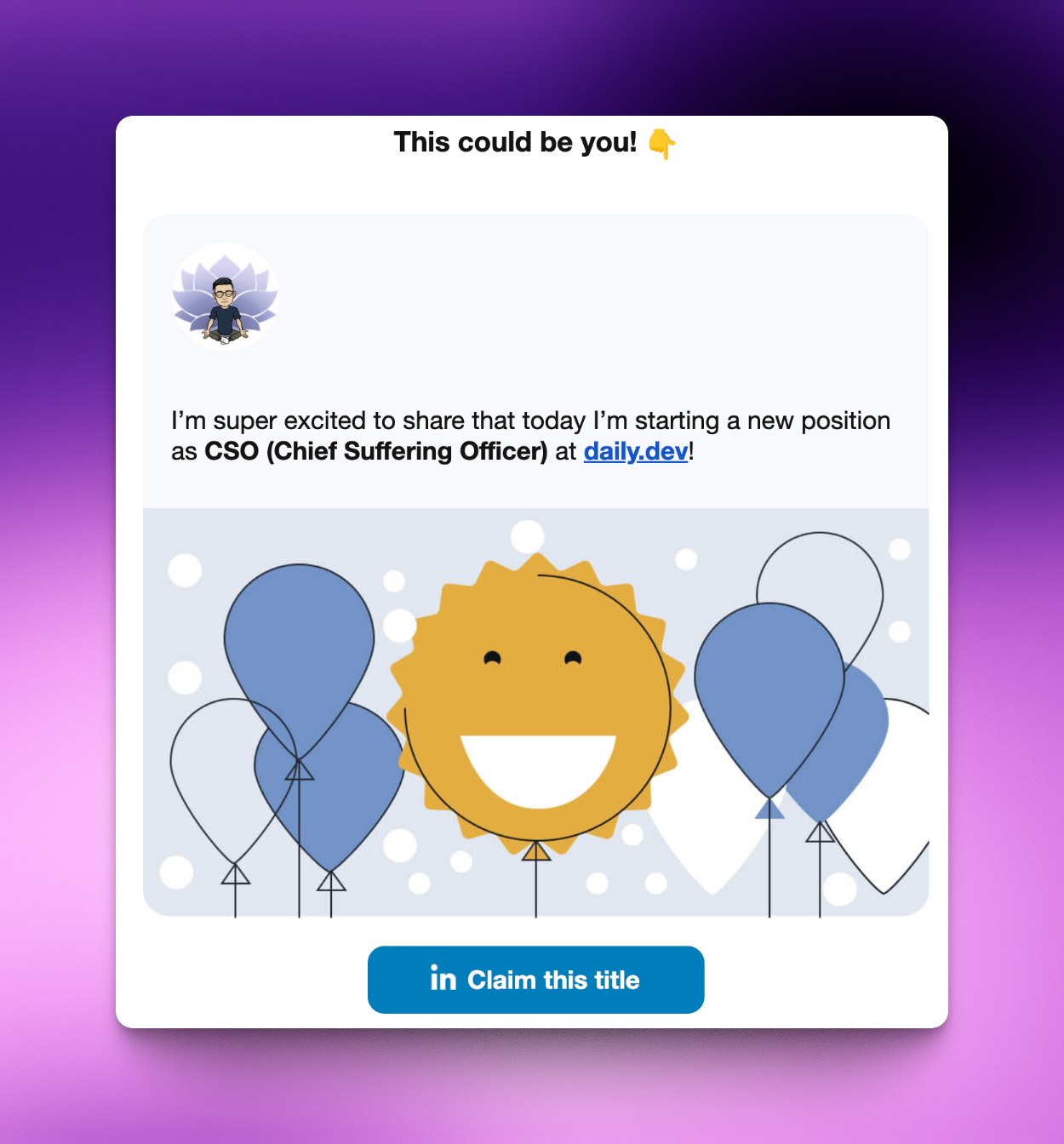 Screenshot of the email blast sent to our community at daily.dev announcing the campaign