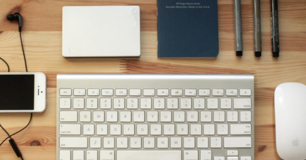 keyboard and mouse on a desk