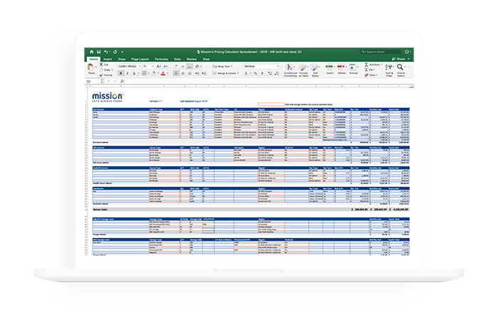 laptop mockup with excel
