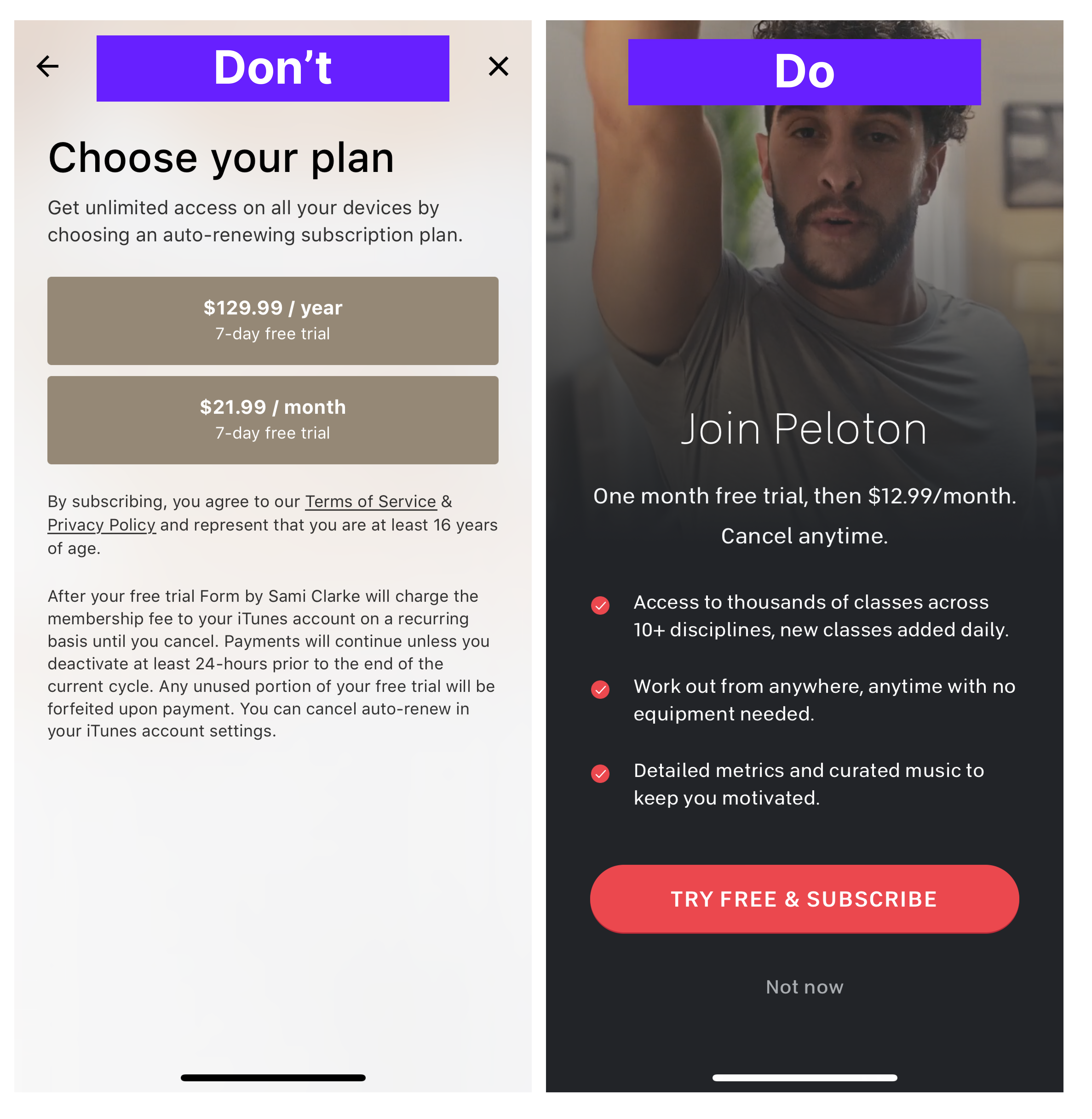 mobile paywall mistakes: poorly described benefits